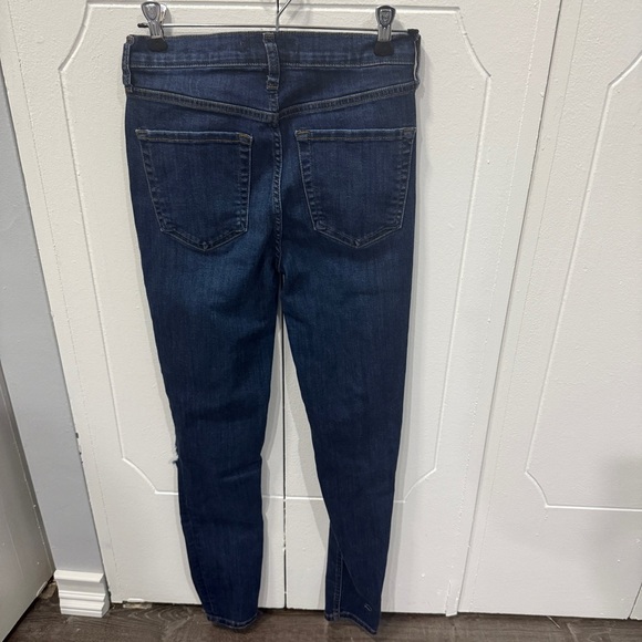 Free People High-Rise Busted Knee Skinny Jeans - Picture 4 of 10